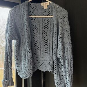 Jessica Simpson Blue Knit Cardigan